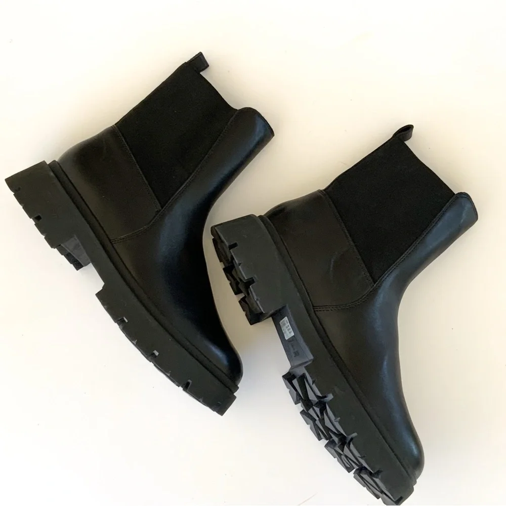 Schutz NWOT Billie Casual Atanado Black Boots Size 9.5 - Picture 9 of 11